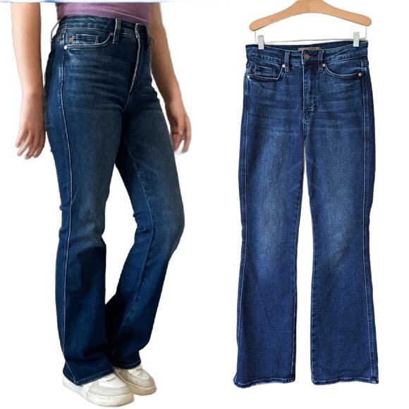 JUDY BLUE High Waist Bootcut Jeans Size 3/26 Dark Wash Embroidered Pocket - Picture 1 of 8